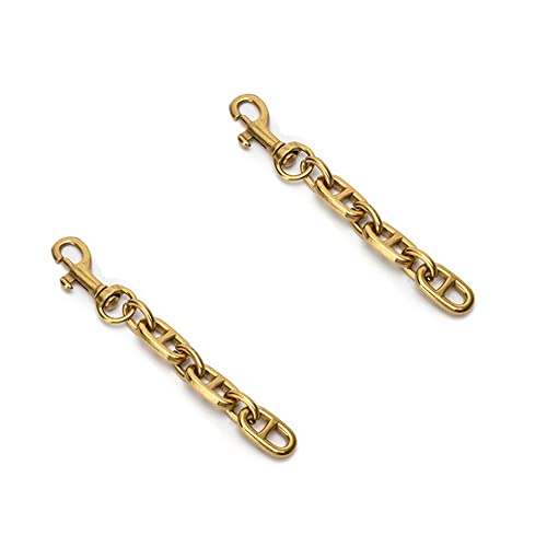 Ruwado 2 Pcs Bag Strap Extender Metal 4.85 Inch Purse Replacement Chain Bag Accessories for Women Girls Purse Handbags Shoulder Bag Decoration (Antique Gold) - Image 1