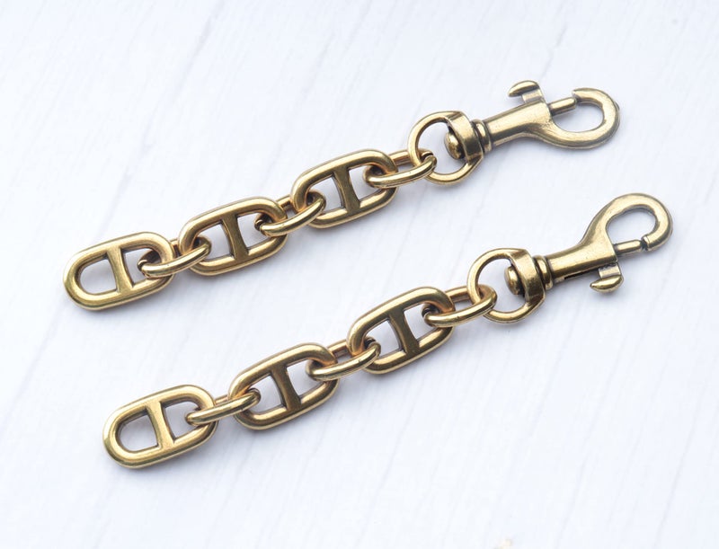 Ruwado 2 Pcs Bag Strap Extender Metal 4.85 Inch Purse Replacement Chain Bag Accessories for Women Girls Purse Handbags Shoulder Bag Decoration (Antique Gold) - Image 2