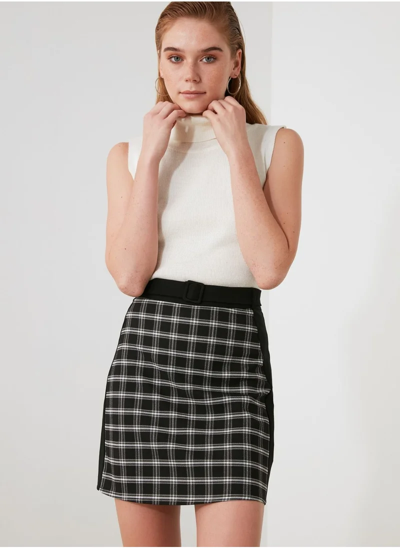 trendyol Check Skirt