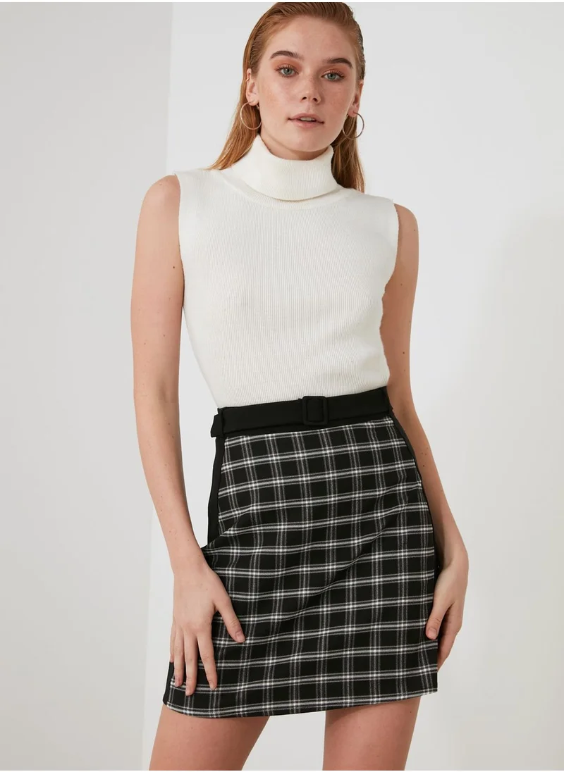 trendyol Check Skirt