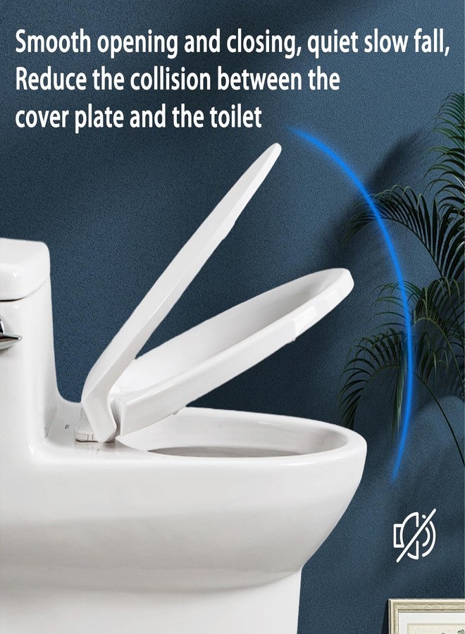 PuritySage SS114 Slow Close Elongated Toilet Seat and Lid Compatible with TOTO SS113/SS154/SS224/SS204 Traditional Toilet Seat Replacement with Toilet Bolts and Nut, Cotton White - Image 3