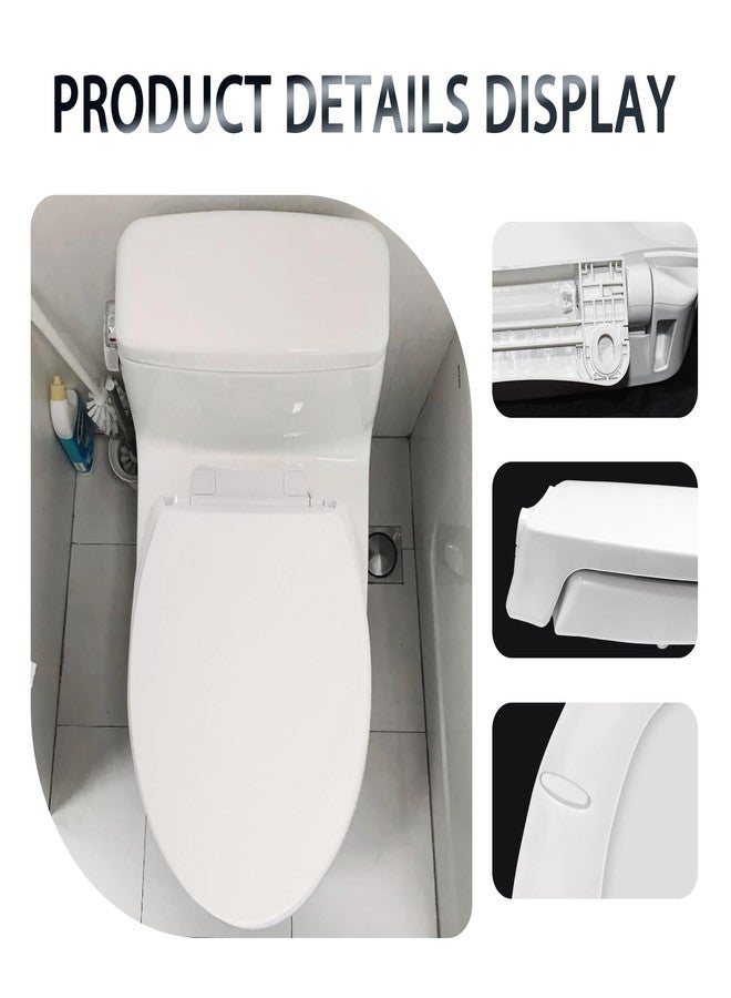PuritySage SS114 Slow Close Elongated Toilet Seat and Lid Compatible with TOTO SS113/SS154/SS224/SS204 Traditional Toilet Seat Replacement with Toilet Bolts and Nut, Cotton White - Image 4