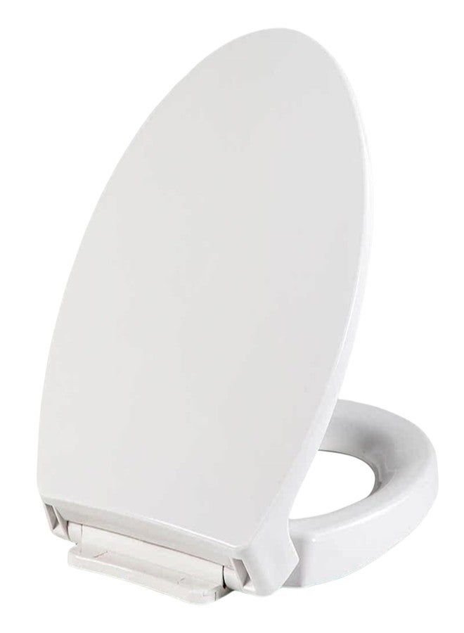 PuritySage SS114 Slow Close Elongated Toilet Seat and Lid Compatible with TOTO SS113/SS154/SS224/SS204 Traditional Toilet Seat Replacement with Toilet Bolts and Nut, Cotton White - Image 1