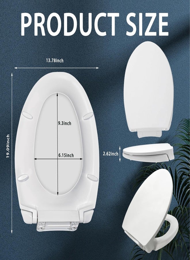 PuritySage SS114 Slow Close Elongated Toilet Seat and Lid Compatible with TOTO SS113/SS154/SS224/SS204 Traditional Toilet Seat Replacement with Toilet Bolts and Nut, Cotton White - Image 2