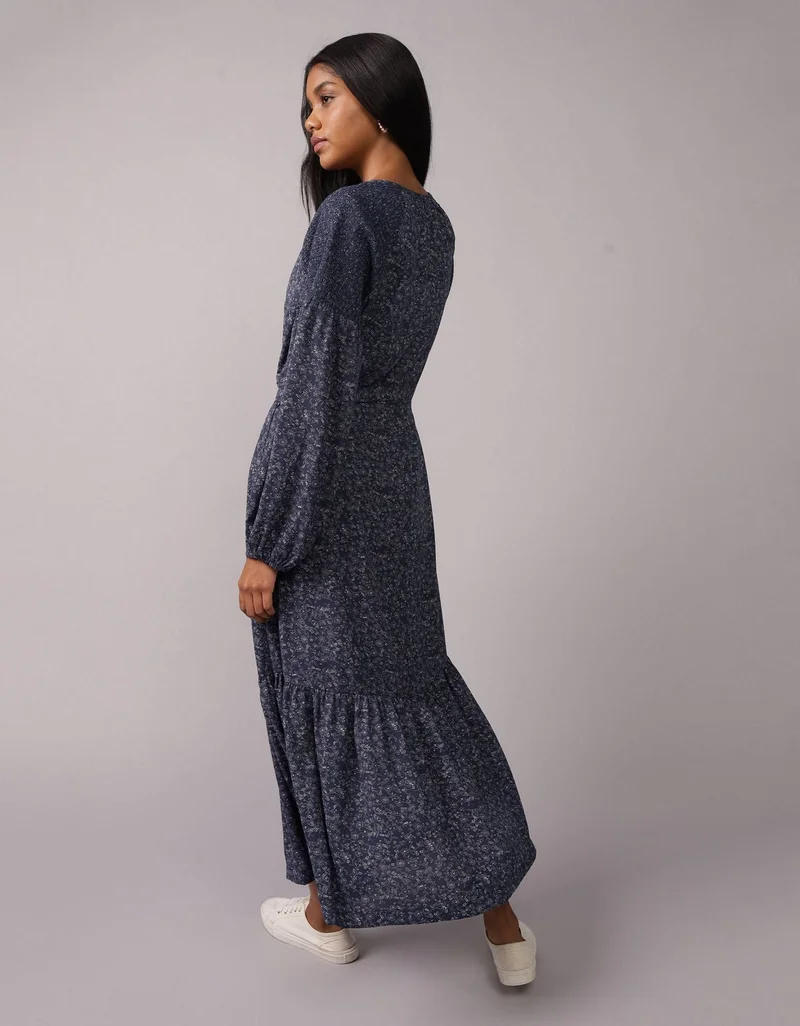 امريكان ايجل فستان ماكسي بتصميم قميص بأكمام طويلة