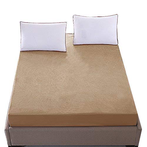 AMZ 100 Waterproof and Dustproof Soft Terry Cotton Small Bed Fitted Mattress ProtectorMattress Cover Single - Image 1