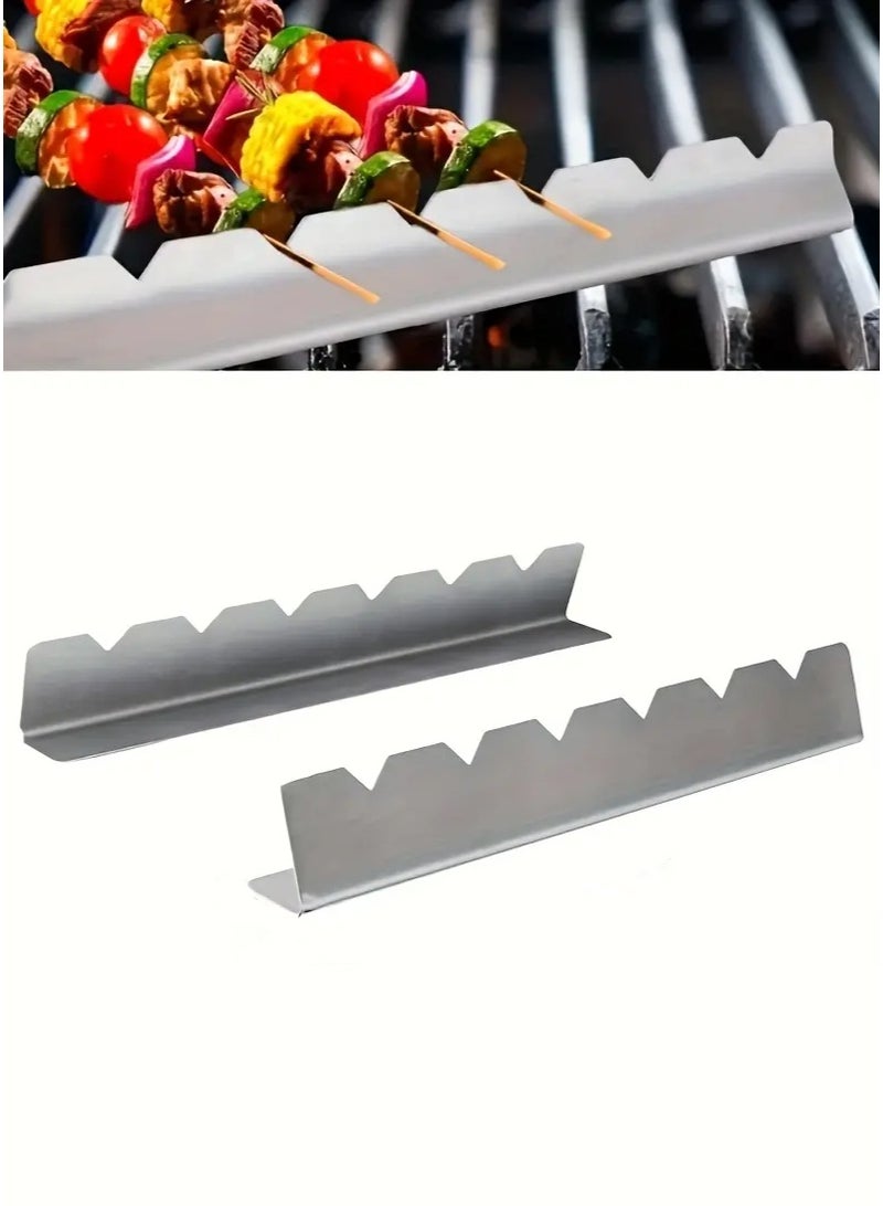 Barbecue Skewer Rack, Multi-purpose Barbecue Skewer Rack, Anti Deformation Barbecue Skewer Bracket, Stainless Steel Tableware, Barbecue Skewer Rack Set. Suitable for Kitchens, Courtyards, And Camping. Practical Kitchen Tools. - Image 1