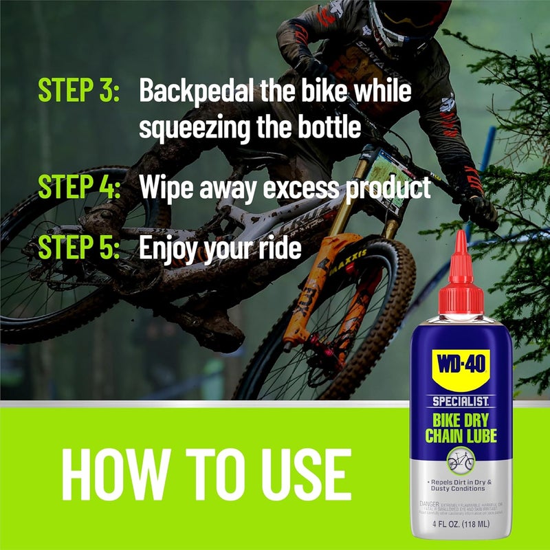 WD40 WD-40 Specialist Bike Dry Chain Lube, 4 OZ - Image 3