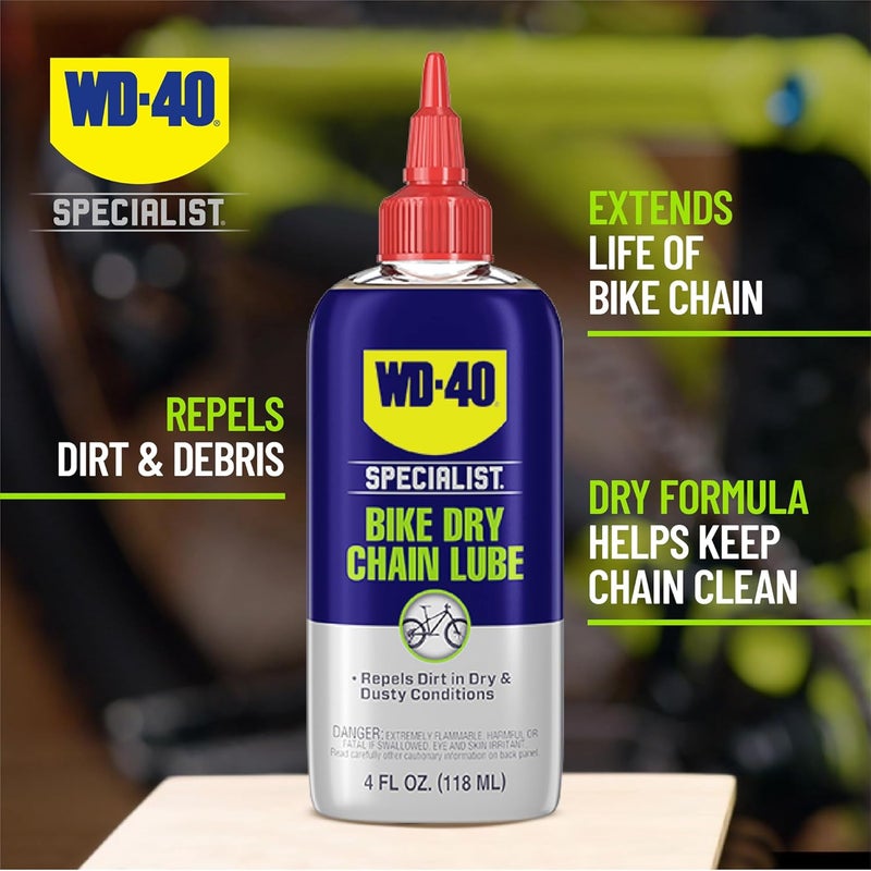 WD40 WD-40 Specialist Bike Dry Chain Lube, 4 OZ - Image 1