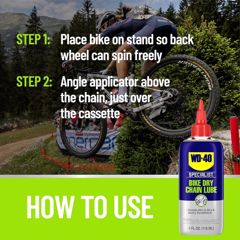 WD40 WD-40 Specialist Bike Dry Chain Lube, 4 OZ - Image 2
