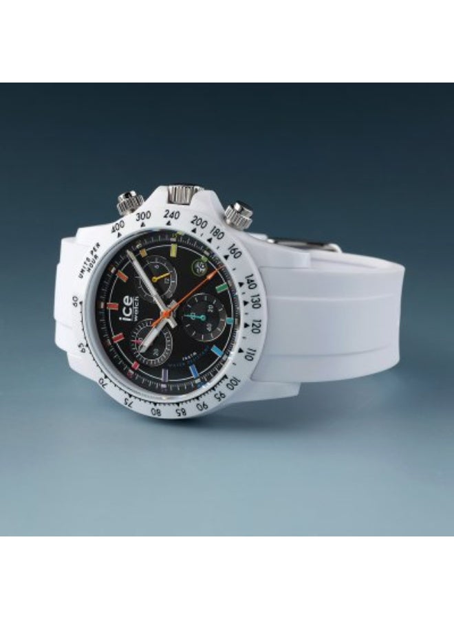 Ice Watch Ice-Watch Bewatch 025631 Chronograph Watch, 41mm Resin Case, White Silicone Strap - Image 2