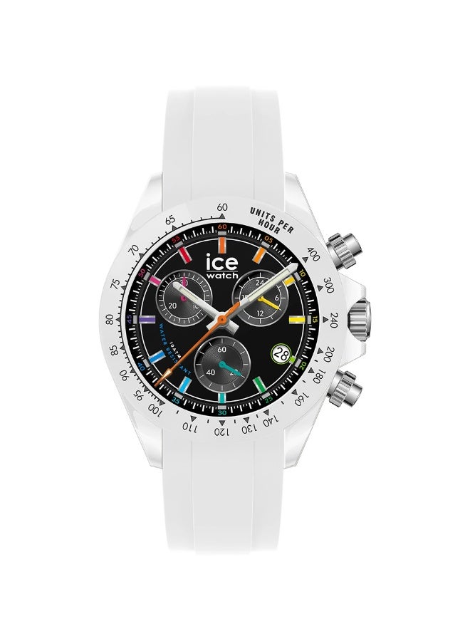 Ice Watch Ice-Watch Bewatch 025631 Chronograph Watch, 41mm Resin Case, White Silicone Strap - Image 1