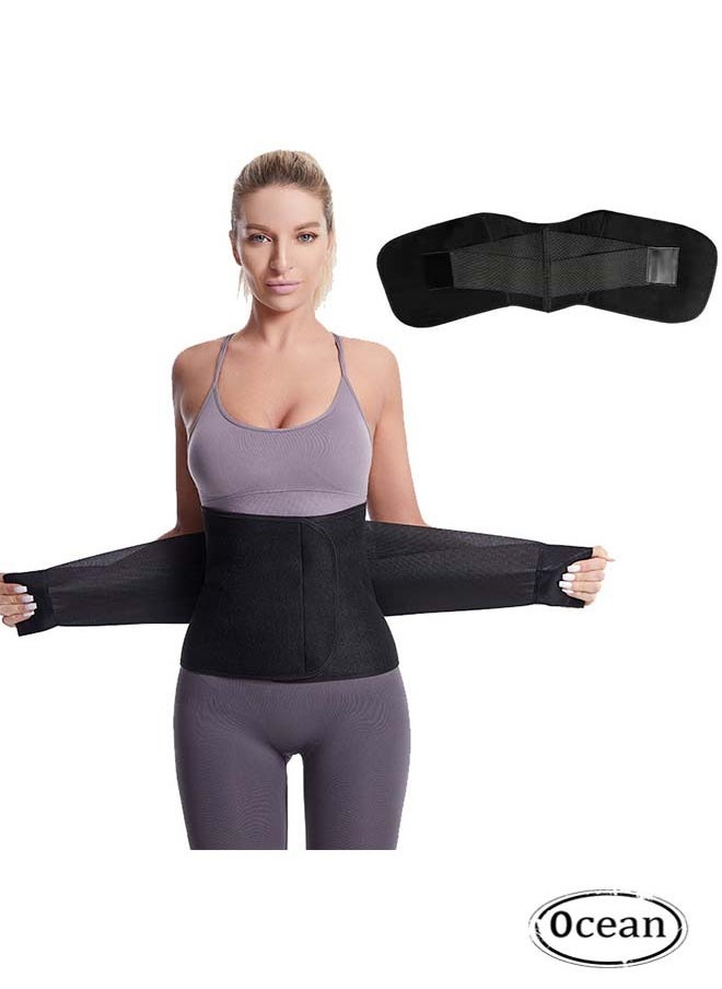 Ocean - Waist Trainer Belt for Women, Sport Girdle Belt, Slimming Sauna Waist Trimmer Belly Band Sweat Sports Girdle Belt, Exercise Belt with Adjustable Straps, Slimming Body Shaper Belt (L) - Image 1
