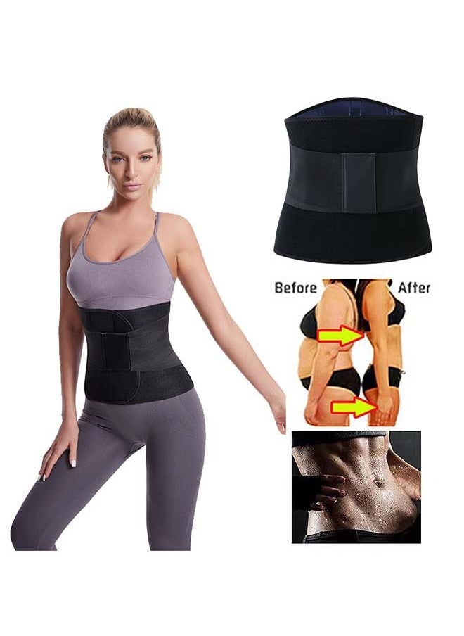 Ocean - Waist Trainer Belt for Women, Sport Girdle Belt, Slimming Sauna Waist Trimmer Belly Band Sweat Sports Girdle Belt, Exercise Belt with Adjustable Straps, Slimming Body Shaper Belt (L) - Image 1