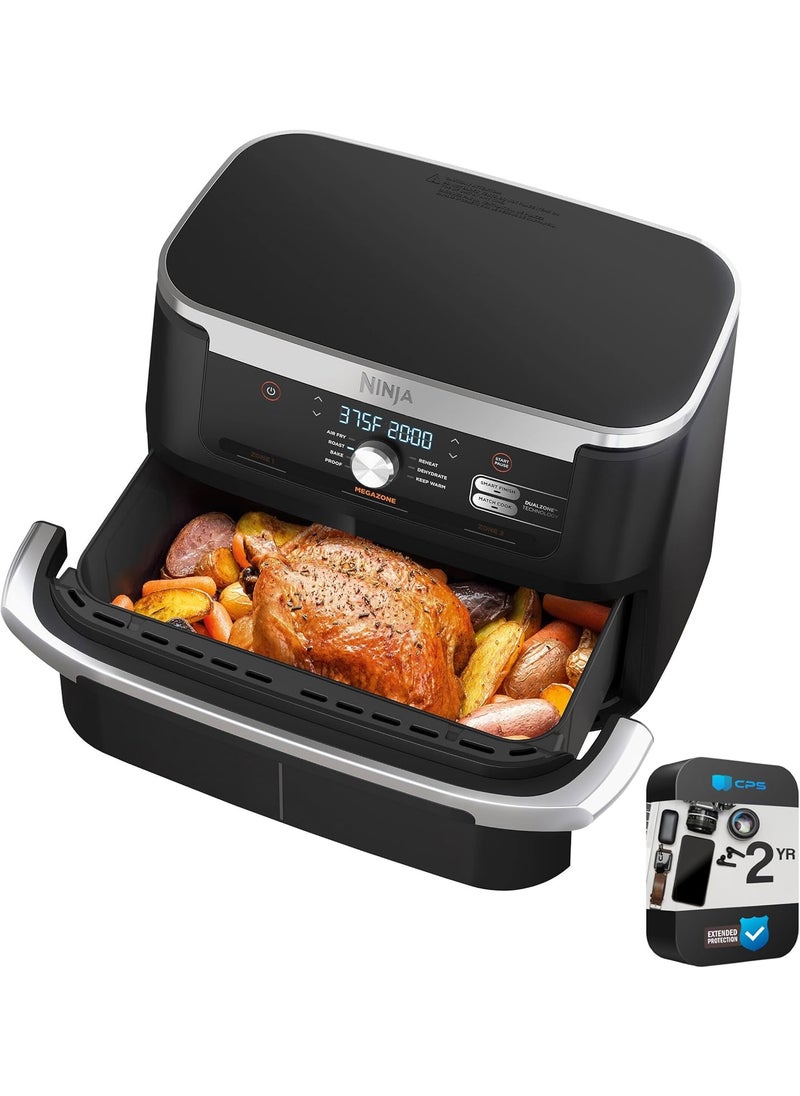 Ninja Ninja Foodi 11 Quart 7in1 MegaZone XL FlexBasket Air Fryer Basket Divider for Full Meals Air Fry Roast Grey Renewed  - Image 1