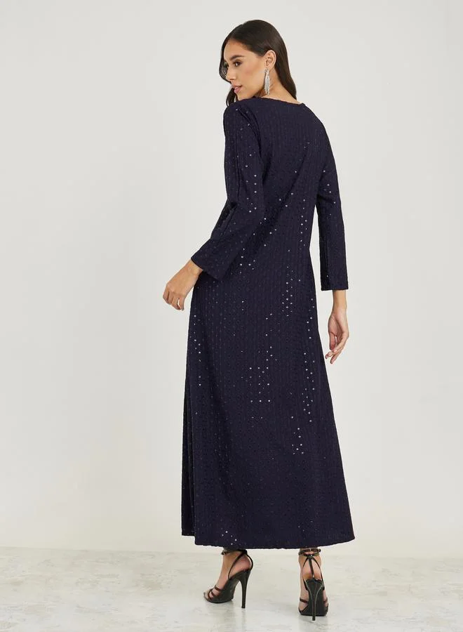 Maxim Creation Embroidery Detail Kaftan with Mirror Work by Styli