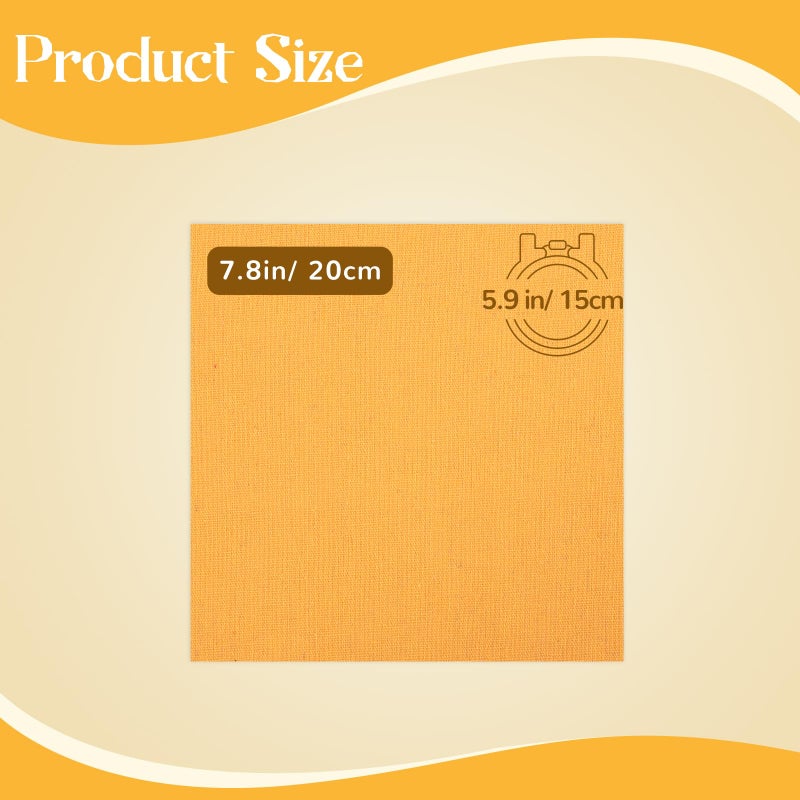 Nitelemn 12 Sheets 12 Colors Linen Embroidery Fabric, Pre-Cut Natural Needlework Cloth Fabric, Embroidery Cloth Squares for Garment Craft (7.8x7.8Inch) - Image 2