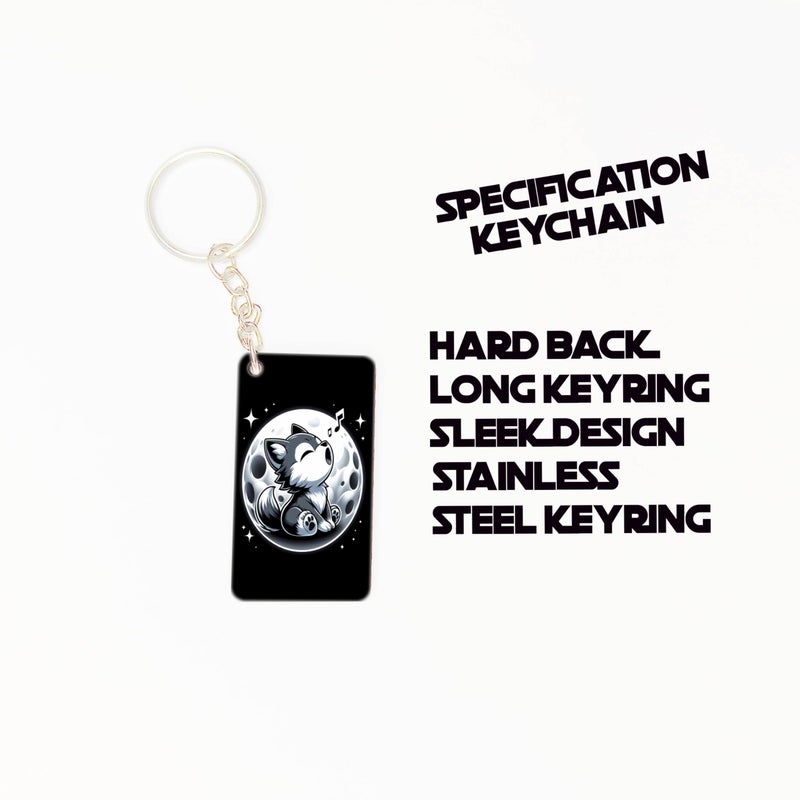 OUTFITQUE OUTFITQUE Premium (Pack of 2) Anime-294 Printed Long Keychain For Bike, Scooty, Car, MDF Keyholder - Image 2