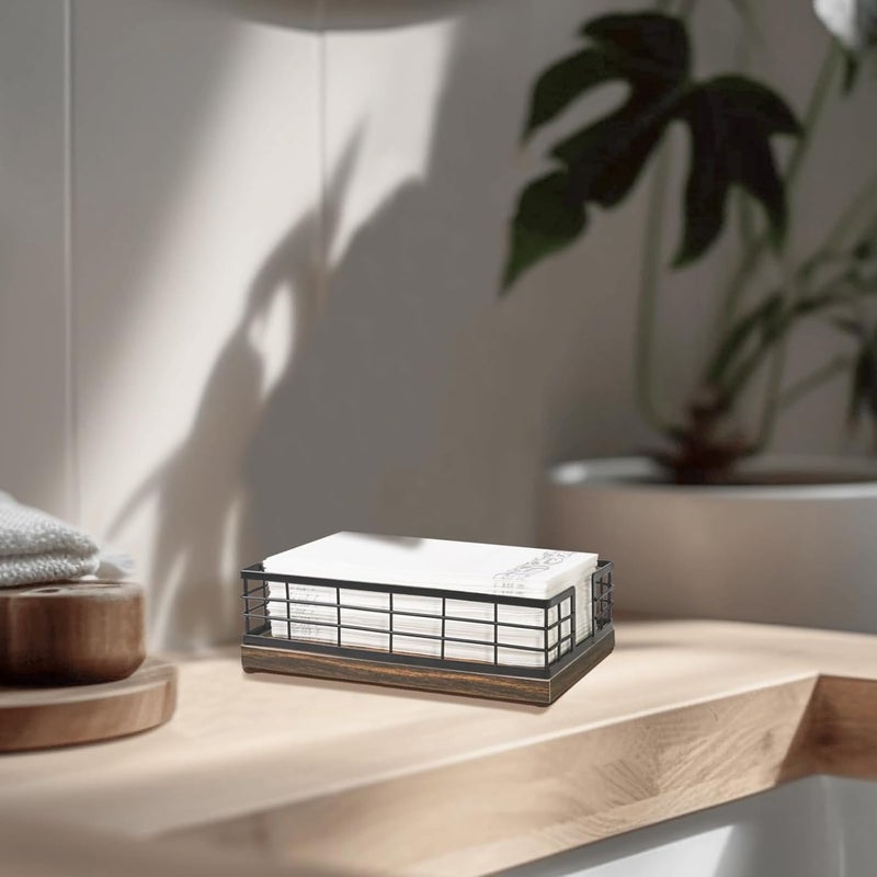 MSJGA Elegant Wooden Base Paper Holder – Stable, Durable, and Stylish Kitchen Dispenser - Image 2