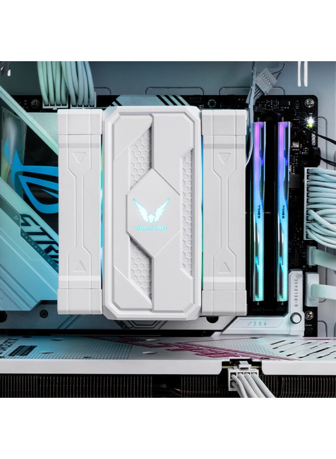Valkyrie Cl125 White Vk Cpu Air Cooler, Anti-gravity 6 Heat Pipes Pure Copper Base, Supports Lga1700 Am5 Argb Lighting Effects - Image 4