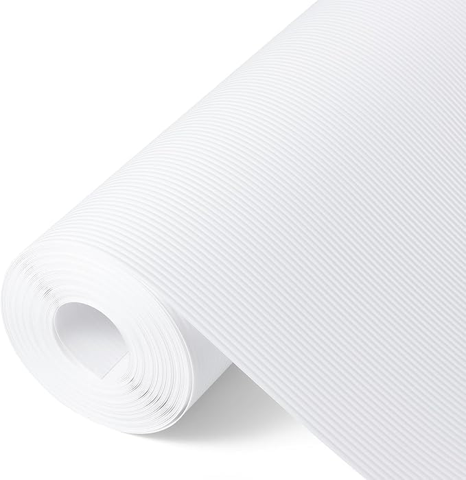 ElastPro EVA Food Grade Washable Anti Slip Mat/Sheet for Fridge, Shelf Liner, Table, Kitchen Drawer mat (Line White, 3 Meter) - Image 1