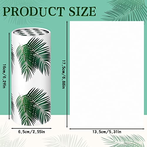 Yoande 4 Pack Car Tissues Round Tube Tissues Box with Facial Tissue Bulk Boho Green Leaf Car Travel Cylinder Holder for Cup Holder Wedding Gifts Home Bathroom Office - Image 2