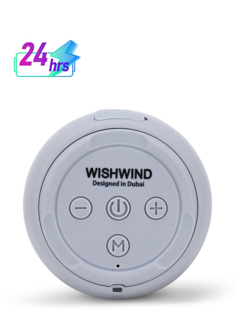 WISHWIND Travel Tune Portable Bluetooth Speaker | 4D Surround Sound | Waterproof & Shockproof | 24H Battery | Hands-Free Calling | Travel-Friendly Wireless Speaker (Grey)  - Image 1