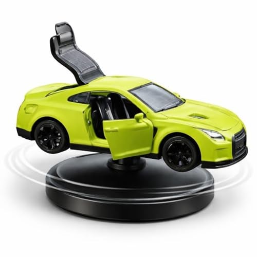 YOURKARTS.COM Car Dashboard Decoration 13cm Movable Spinning Car Ornament | Rotating PVC Showpiece for Tabletop or Car Interior Styling | Unique Gift Item for All Ages (Green) - Image 1