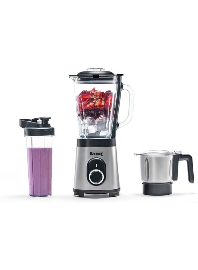 Super Glass Blender 800W 3 in 1 with Stainless Steel Grinder YB-S62k GR