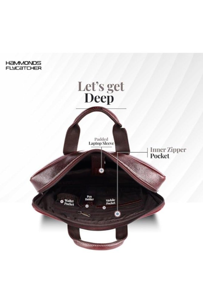  هاموندز فلاي كاتشر حقيبة رسول جلدية للمكتب واللابتوب تناسب لابتوب  بوصة - Image 4
