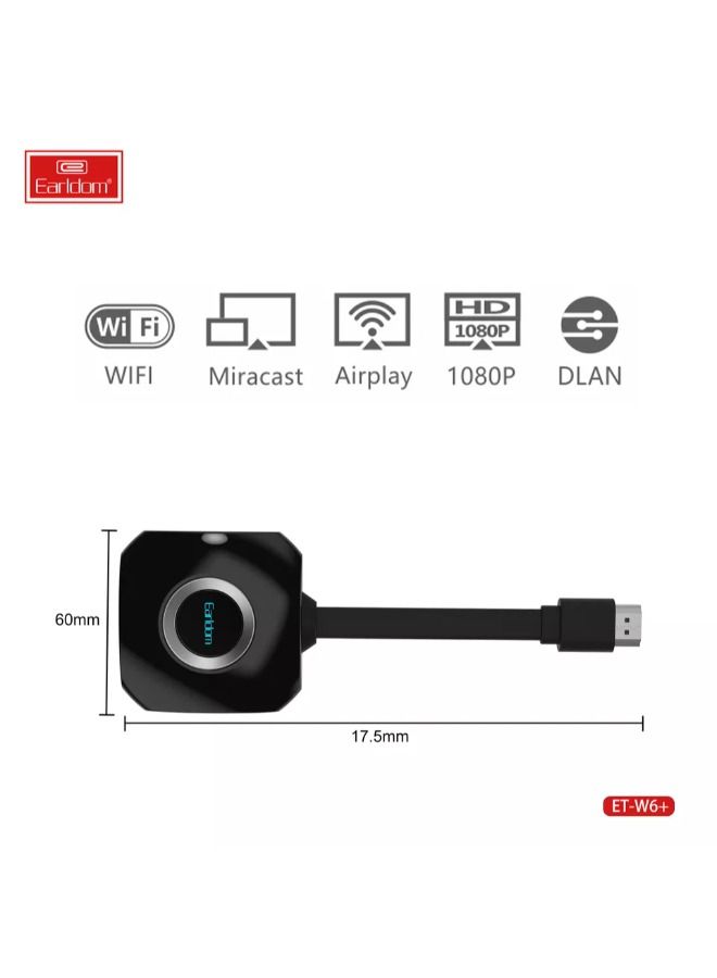 Earldom WiFi Wireless Display Dongle TV Stick for Home Theater Ultra 1080P TV Stick Media Video Streamer HD For HDTV WIFI Dongle - Image 3