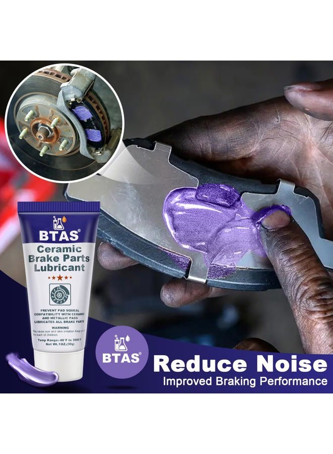 BTAS Brake Anti Seize&Squeal Synthetic Ceramic Grease 1 oz 2 Pcs,Caliper Pad Pin Parts Assembly Lubricant,High Temp Anti Seize Moisture Rust and Corrosion Resistant for Automotive - Image 3