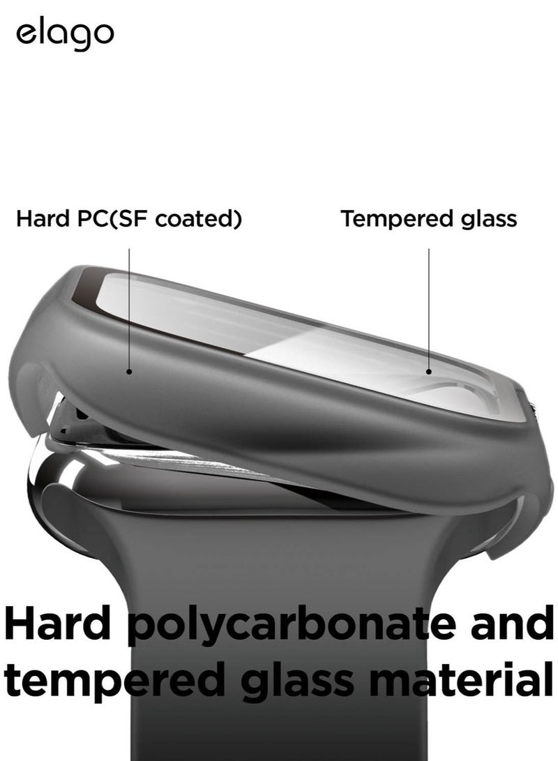 Elago Clear Shield for Apple Watch Series 8/7 (41mm) Case Cover - Frosted Dark Grey (Gray Matte) - Image 4