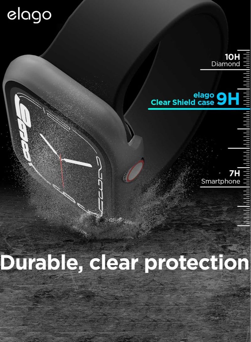 Elago Clear Shield for Apple Watch Series 8/7 (41mm) Case Cover - Frosted Dark Grey (Gray Matte) - Image 3