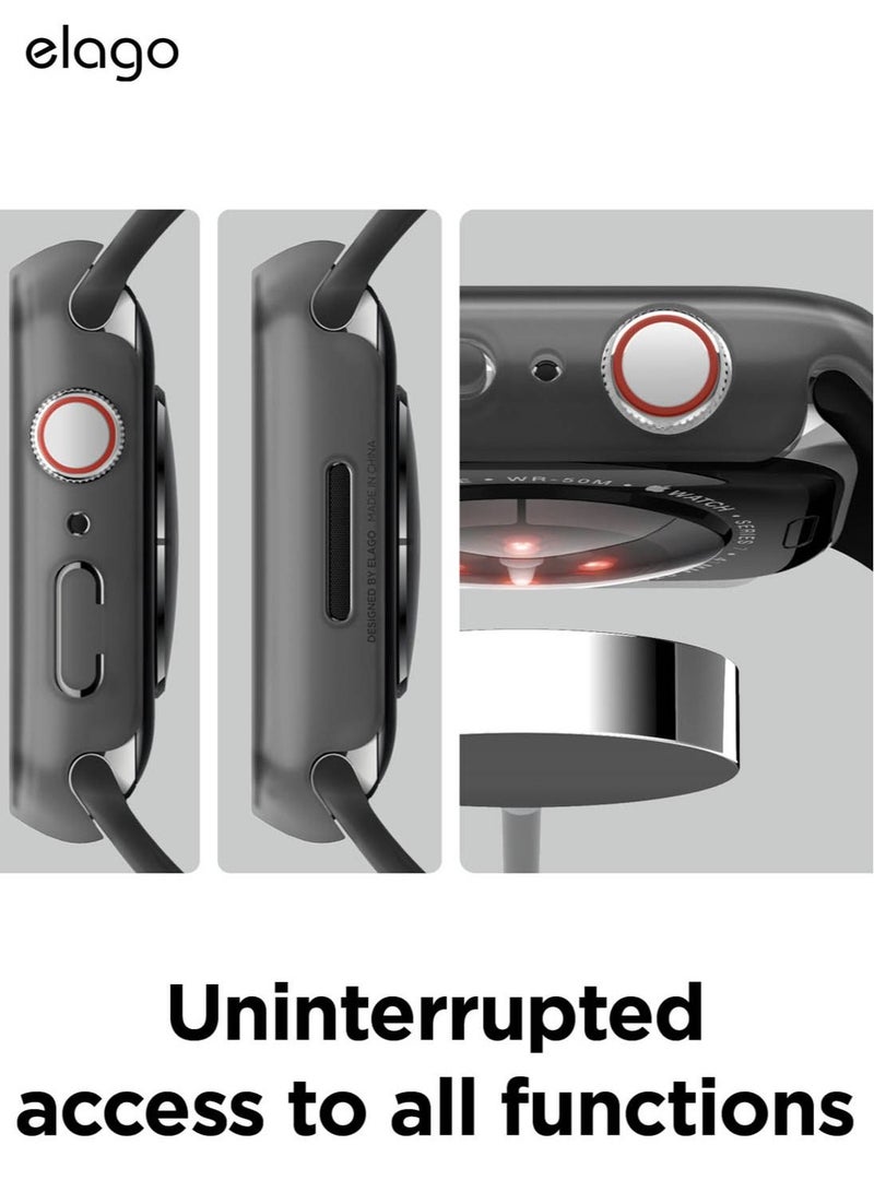 Elago Clear Shield for Apple Watch Series 8/7 (41mm) Case Cover - Frosted Dark Grey (Gray Matte) - Image 5