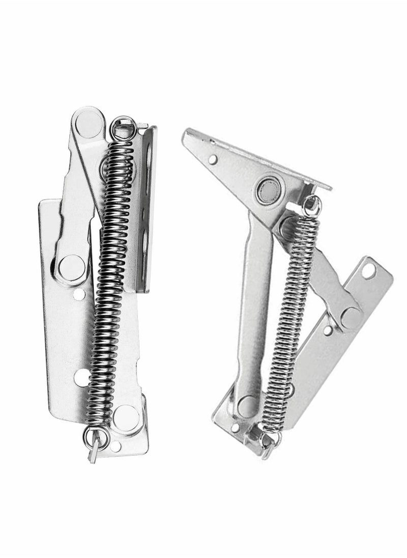 80 Degree Cabinet Door Hinge, 2PCS Lift Up Flap Top Door Hinges  Hydraulic Hinges Cabinet Hinge Folding Sofa Bed Spring Hinges for Kitchen Wardrobe Cupboard Cabinet Pneumatic Stop Support Max 10 kg  - Image 1