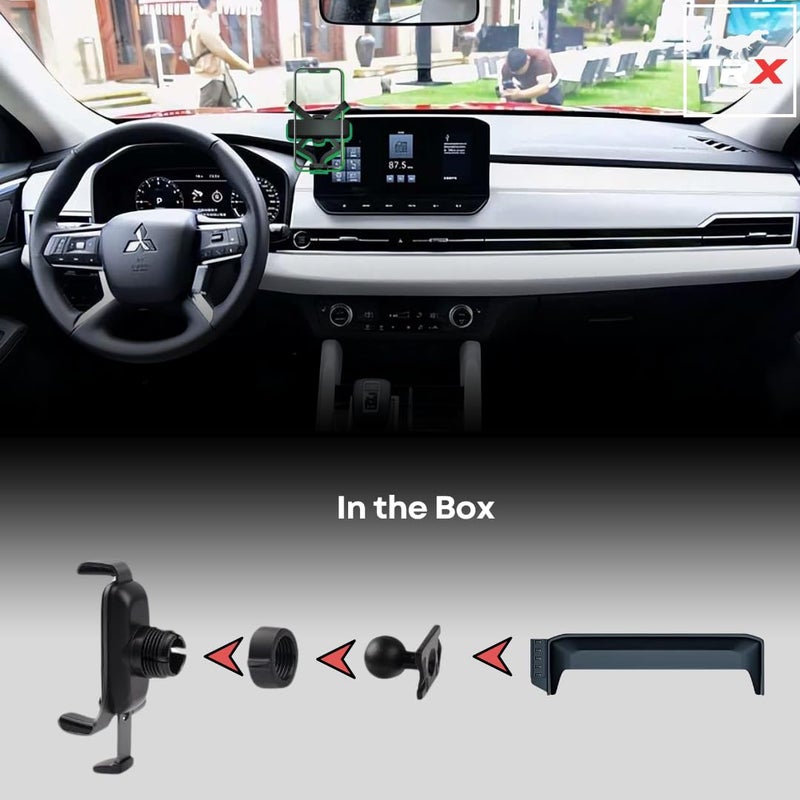 TRX AUTO Car Phone Holder For Mitsubishi Outlander 2022-2025 | Multimedia Screen Fixed Bracket Base Car Phone Holder | Accessories Fit for Mitsubishi Outlander 10.25 Inch Screen - Image 5