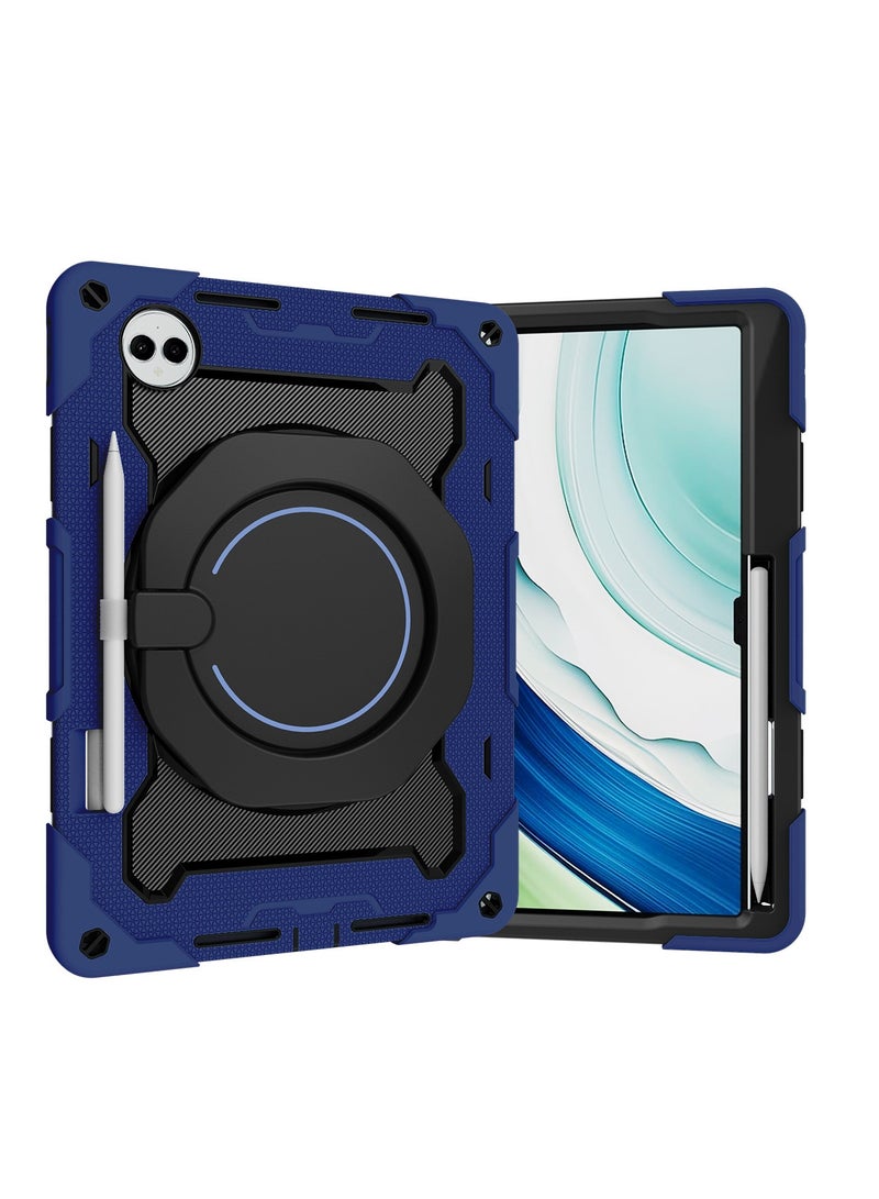 Tablet Silicone Case for Huawei MatePad Pro 13.2 2023,Shockproof Case with Pencil Holder,Shoulder Strap,Rotating Large Ring Hanging Kickstand for Kids - Image 1