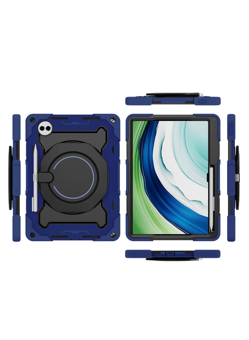 Tablet Silicone Case for Huawei MatePad Pro 13.2 2023,Shockproof Case with Pencil Holder,Shoulder Strap,Rotating Large Ring Hanging Kickstand for Kids - Image 3