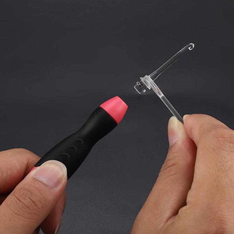40 قطعة مجموعة خطافات كروشيه قابلة للشحن عبر USB مع إضاءة LED، أدوات حياكة، خطافات كروشيه مضيئة، مجموعة خطافات كروشيه مضيئة، إبر حياكة وأدوات خياطة، مجموعة خطافات كروشيه وإبر حياكة - Image 2