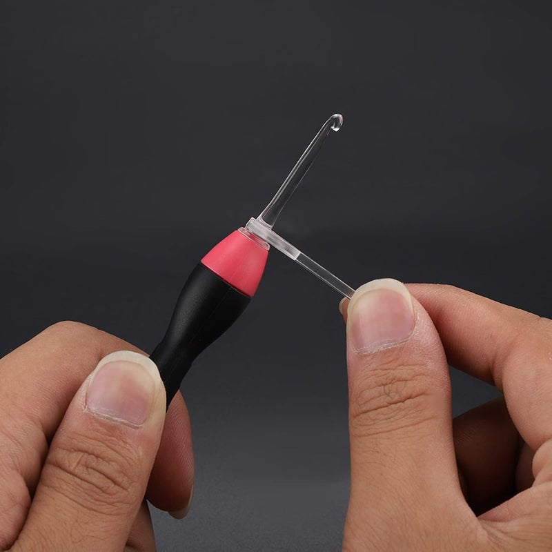 40 قطعة مجموعة خطافات كروشيه قابلة للشحن عبر USB مع إضاءة LED، أدوات حياكة، خطافات كروشيه مضيئة، مجموعة خطافات كروشيه مضيئة، إبر حياكة وأدوات خياطة، مجموعة خطافات كروشيه وإبر حياكة - Image 1