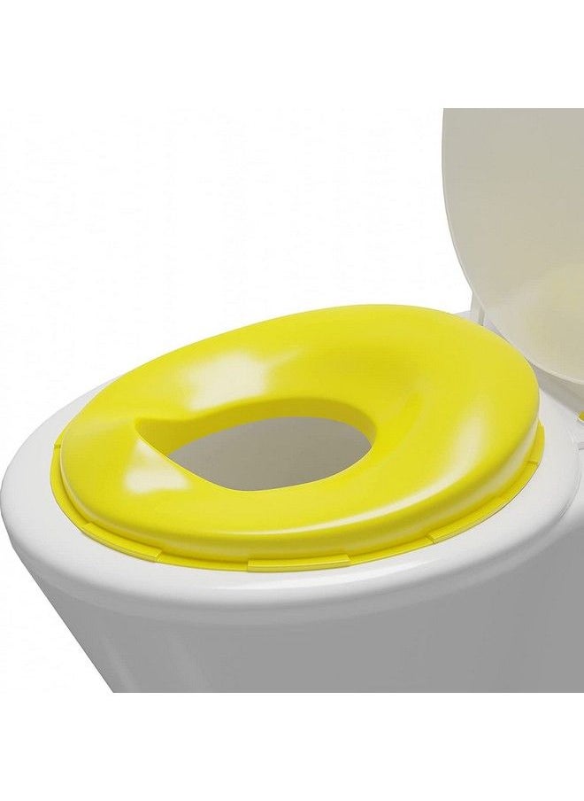 Techhark Baby Potty Training Toilet Seat For Boys And Girls Kids Nonslip With Splash Guard Fits Round & Oval Toilets Free Includes Storage Hook (Yellow)  - Image 2