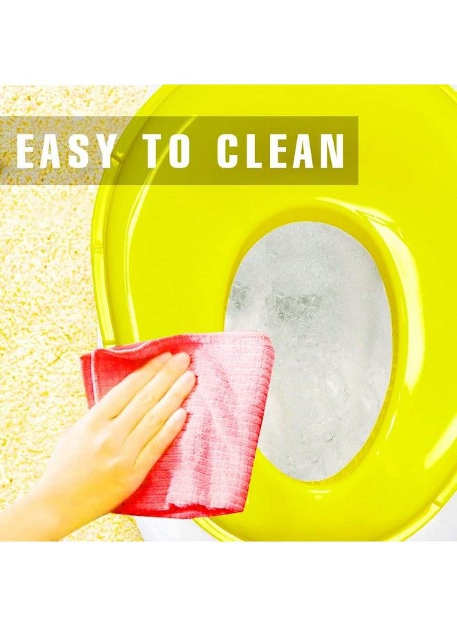 Techhark Baby Potty Training Toilet Seat For Boys And Girls Kids Nonslip With Splash Guard Fits Round & Oval Toilets Free Includes Storage Hook (Yellow)  - Image 5