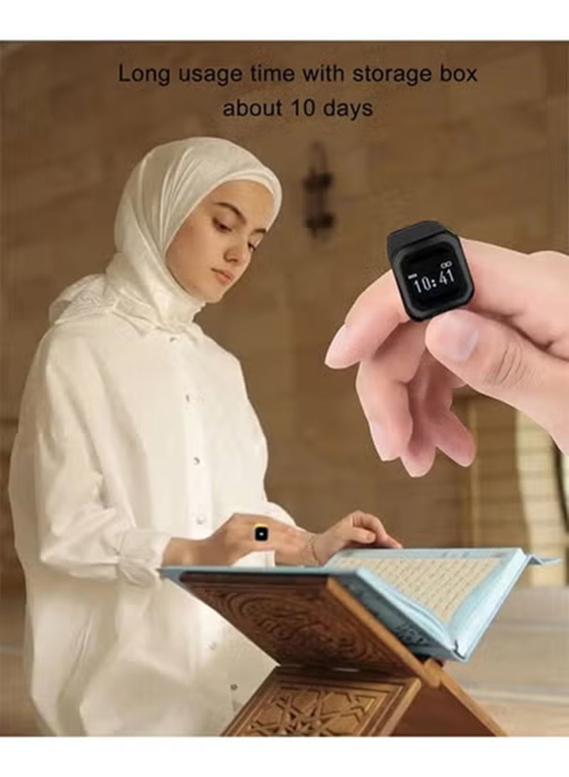 BSTWSH Smart Zikr Ring 20mm – Digital Tasbih Counter with OLED Display, Bluetooth App, Vibration Alerts, Step Tracker - Image 2