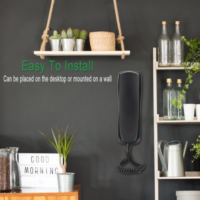 KX T628 Black for English Wired Desktop Wall Phone Landline Telephone for Home Office - Image 1