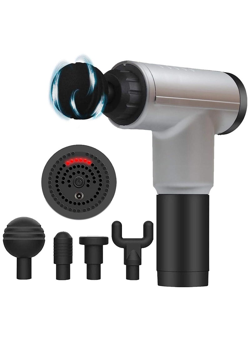 Professional Massage Gun-2023 Version Cordless Handheld Muscle Massage Device for Deep Tissue Relaxation,Rechargeable Quiet Gun Massage with 4 Interchangeable Heads and 6 Speed Level - Image 1