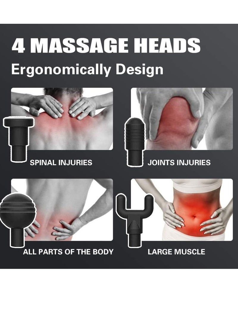 Professional Massage Gun-2023 Version Cordless Handheld Muscle Massage Device for Deep Tissue Relaxation,Rechargeable Quiet Gun Massage with 4 Interchangeable Heads and 6 Speed Level - Image 5