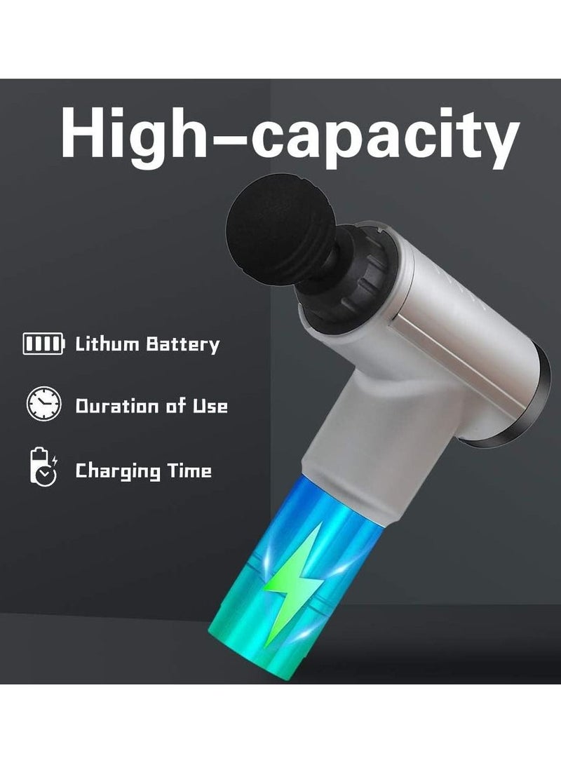 Professional Massage Gun-2023 Version Cordless Handheld Muscle Massage Device for Deep Tissue Relaxation,Rechargeable Quiet Gun Massage with 4 Interchangeable Heads and 6 Speed Level - Image 4