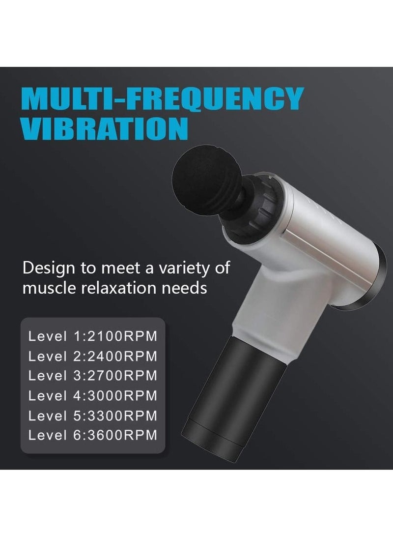 Professional Massage Gun-2023 Version Cordless Handheld Muscle Massage Device for Deep Tissue Relaxation,Rechargeable Quiet Gun Massage with 4 Interchangeable Heads and 6 Speed Level - Image 3