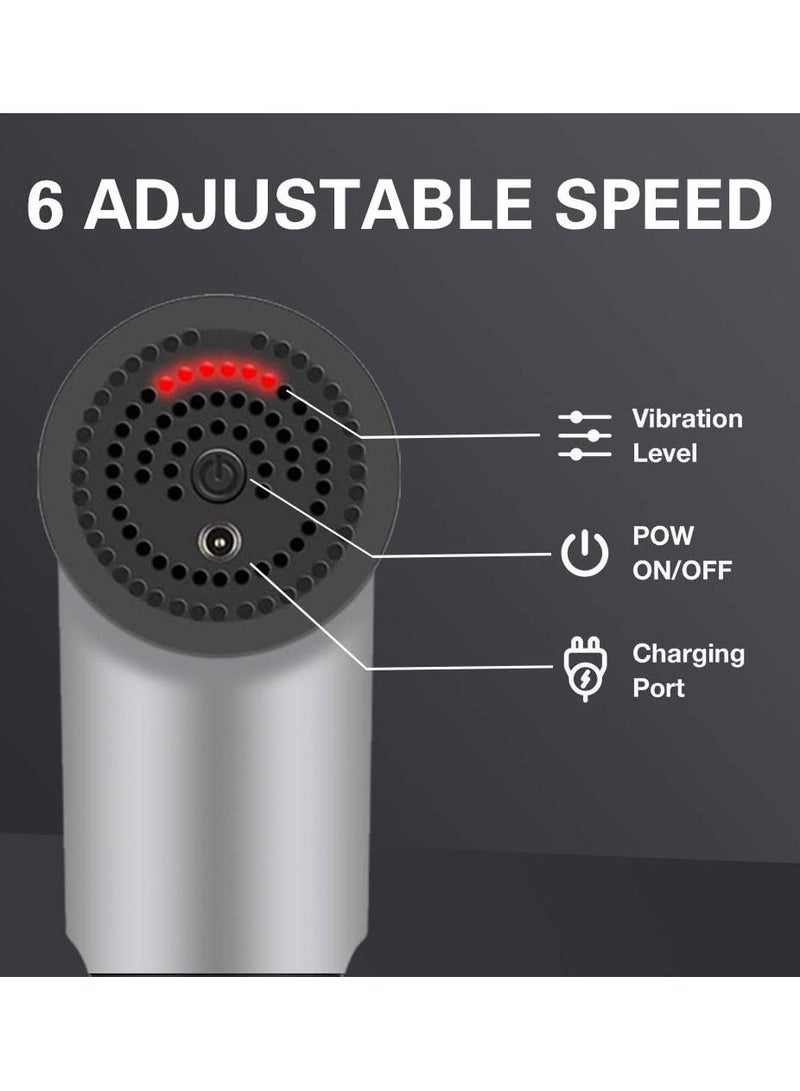 Professional Massage Gun-2023 Version Cordless Handheld Muscle Massage Device for Deep Tissue Relaxation,Rechargeable Quiet Gun Massage with 4 Interchangeable Heads and 6 Speed Level - Image 2